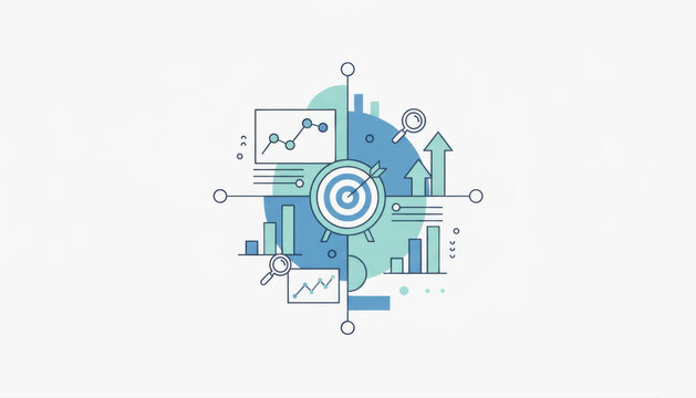 Business Success Analytics and Target Achievement Concept