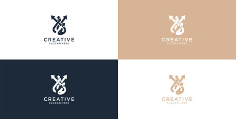 modern technology icon logo design