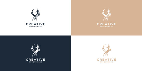 modern technology icon logo design