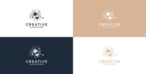 modern technology icon logo design