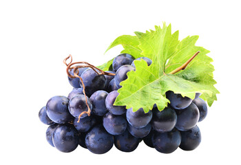 Bunch of grapes isolated on white background