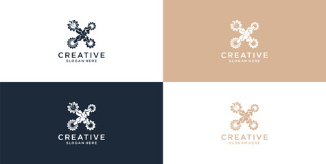 modern technology icon logo design