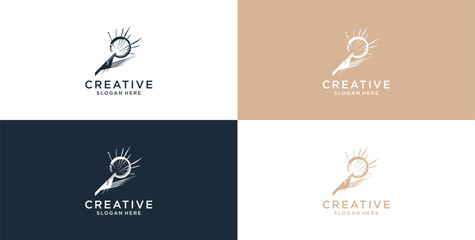 modern technology icon logo design