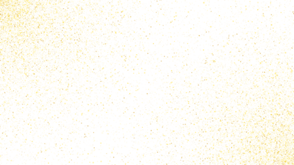 Gold glitter particles isolated on transparent background