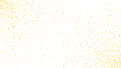 Golden glitter particles isolated on transparent background