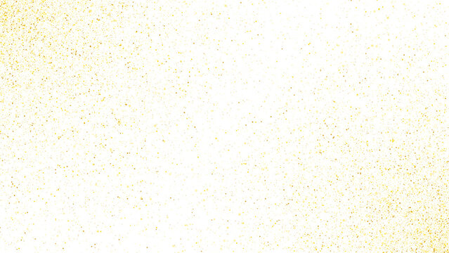 Gold glitter particles isolated on transparent background