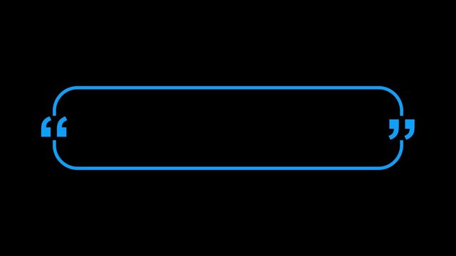 A modern, minimalist quote template featuring a vibrant pink pill-shaped or capsule frame on a solid black background. The elongated rounded rectangle is accented with bold pink quotation marks 