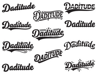 Obraz premium DADITUDE TYPOGRAPHY SILHOUETTE