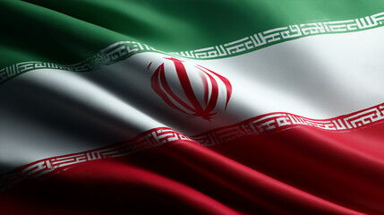 iranian flag waving in the wind