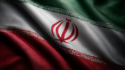 iranian flag waving in the wind