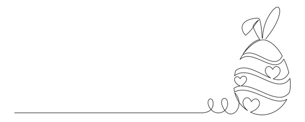 Easter egg illustration with continuous line drawing.eps