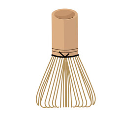 茶筅。お茶。ベクターイラスト