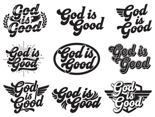Fototapeta premium GOD IS GOOD TYPOGRAPHY