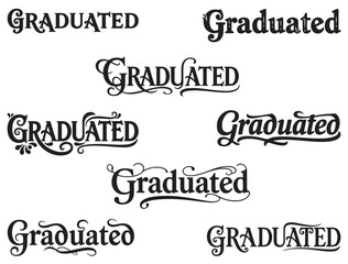Fototapeta premium GRADUATED TYPOGRAPHY SILHOUETTE