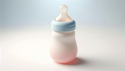 Illustration of a baby bottle on a white background.