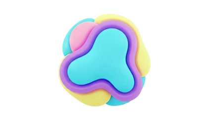 Abstract Blob Shape with Pastel Colors