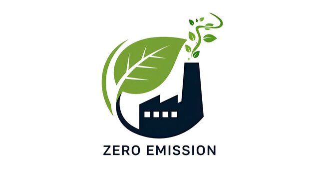 Clean Factory Zero Emission Green Leaf Eco Industry Footage