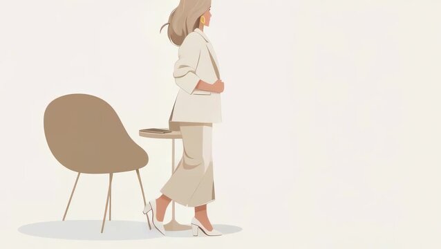 young woman sitting on a chair