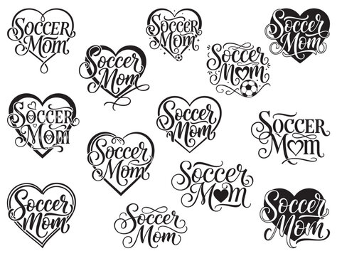 SOCCER MOM TYPOGRAPHY