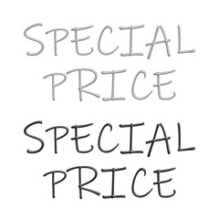Special price lettering 3d word Template for marketing ad, print, web, banner, poster, flyer