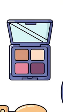 Cute Pink Makeup Collection Animation Loop