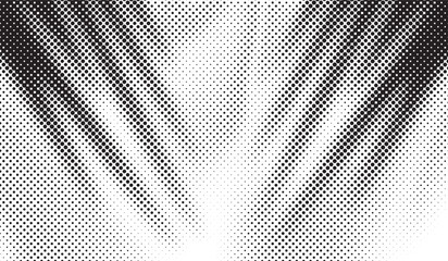 Halftone pixel wave bitmap abstract retro pop art monochrome polka dot vector background