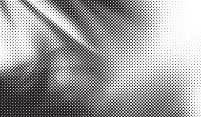 Pixel wave bitmap halftone Abstract retro pop art monochrome fading polka dot vector background