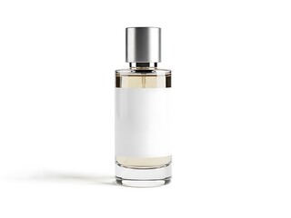 Luxury Perfume Bottle with White Label and Silver Cap