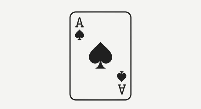 Ace of spades playing card