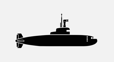 Fototapeta premium black submarine silhouette