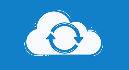 Obraz premium cloud storage sync icon