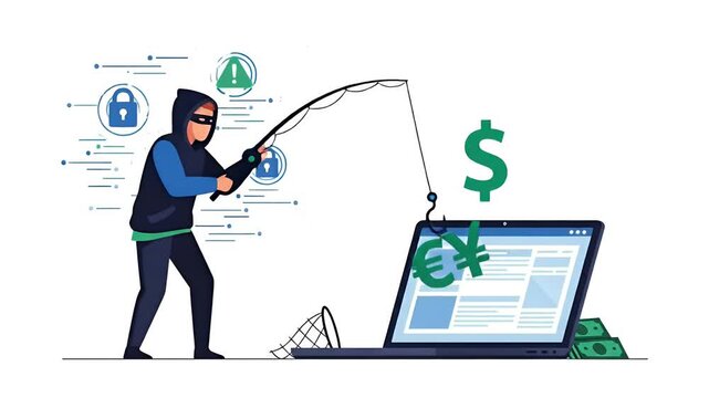 Cyber Criminal Fishing for Money Online via Laptop