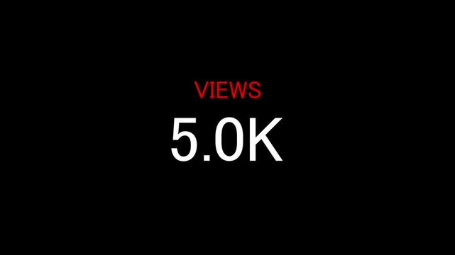 Social Media Views Counter Count Up Animation