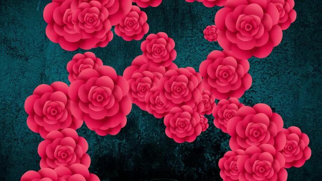 Romantic Falling Red Rose Animation in Slow Motion | Cinematic Love Symbol, Valentine Background, Elegant Floral Motion Graphics, 4K After Effects Video