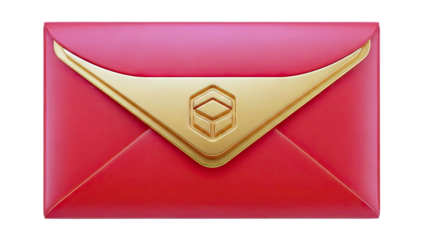 Red Envelope with Gold Clasp