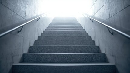 Hierarchy, A unique visual representation of the corporate ladder depicted as a literal staircase, illustrating career progression and aspirations in a creative manner.