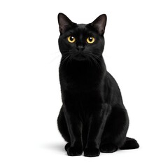 Fototapeta premium black cat on white background