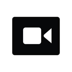 Video icon representing multimedia playback video content and digital media
