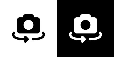 カメラ回転・インカメラのアイコン（ベクター） © hamo