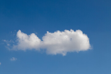 Bright Blue Sky With White Cloud On Clear Day &ndash; Peaceful Outdoor Scene for Stock