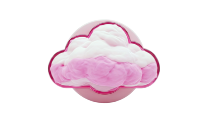 Pink Cotton Candy Cloud Emblem