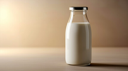 Minimal Milk Bottle Still Life with Soft Light