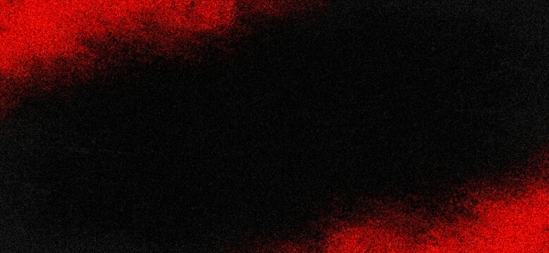 Grainy black background with a red noisy explosive frame, grunge texture poster header cover wallpaper banner design
