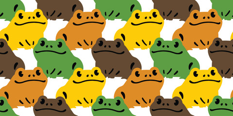 frog seamless pattern cartoon Spade toad bullfrog vector character doodle gift wrapping paper tile backgroud repeat wallpaper scarf isolated illustration design © CNuisin