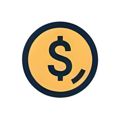 Obraz premium Financial symbol on circular background viewed directly with monetary significance