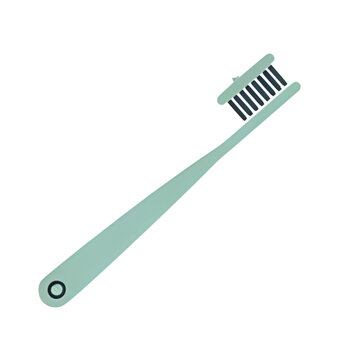 Toothbrush illustration viewed from above on a clean white background, symbolizing cleanliness 382.svg
