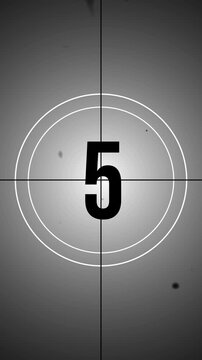 old movie style countdown glitch effect overlay. old film overlay effect film border overlay scratches. Full HD. 4k