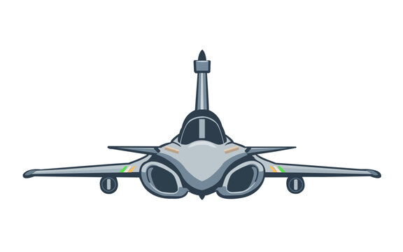 Front view illustration of Indian Air Force Rafale fighter jet for Republic Day