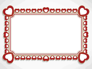 Decorative heart-shaped frame with elegant border and subtle shadow