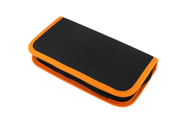 Pencil case isolated on white background. Pencil box isolated